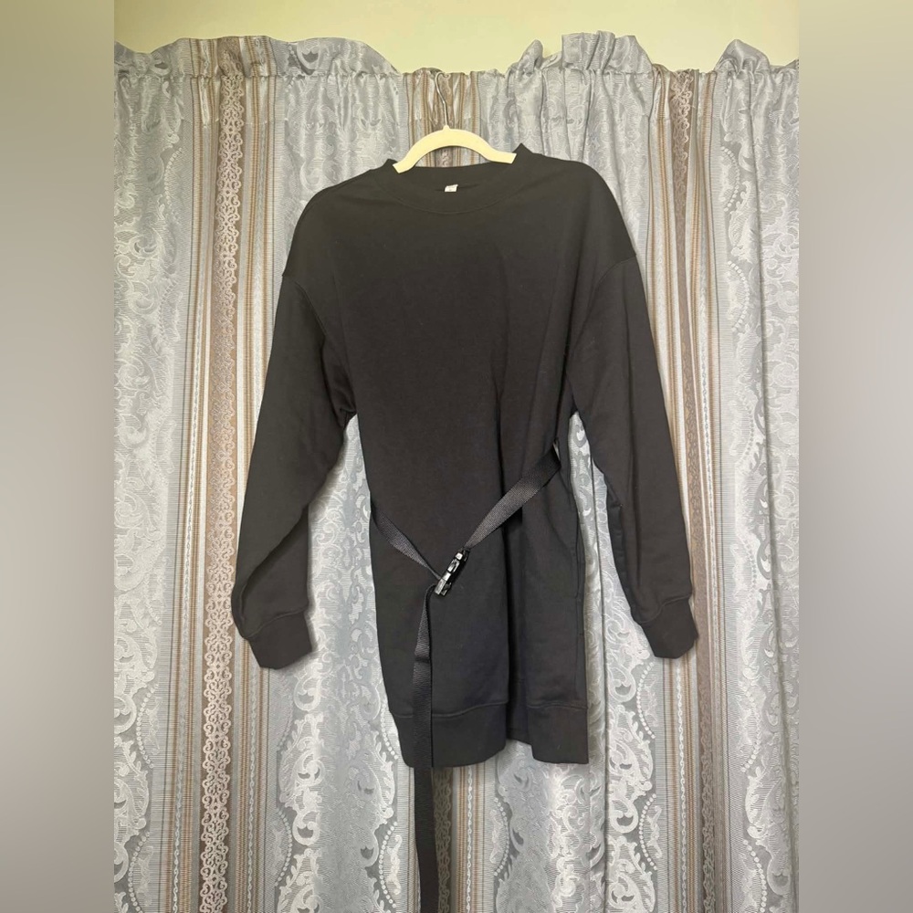 ALO Yoga Cityscape Sweatshirt Dress Black - Picture 5 of 8